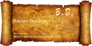 Baron Dorina névjegykártya